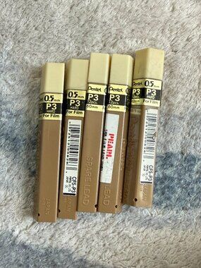 Pentel 0.5mm P3 Hard Lead for Film REFILL for Mechanical Pencil Lot of 5